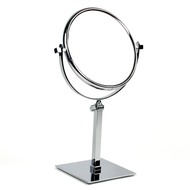 Makeup Mirror, Windisch 99135, Pedestal 3x, 5x, 5xop, or 7xop Brass Double Face Magnifying Mirror